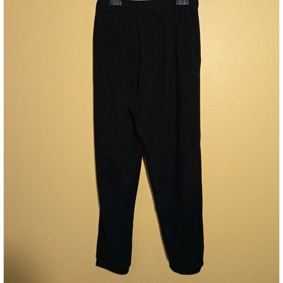 Zara Black Drawstring Jogger Knit Pants Medium Athleisure Lounge Pockets Soft - Picture 3 of 6
